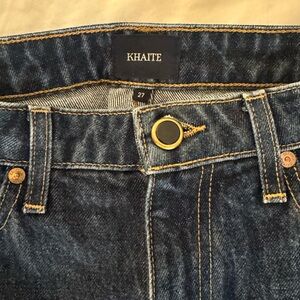 Khaite Gabbie Flare Dark Blue Denim Jeans Size 27